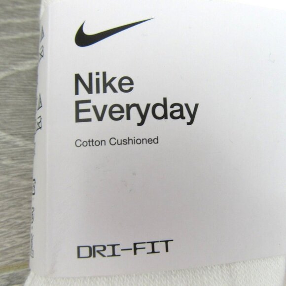 Nike Everyday Ankle Socks White (6 Pack) Women's 6-10 / Youth 5Y-7Y NEW - Picture 3 of 8